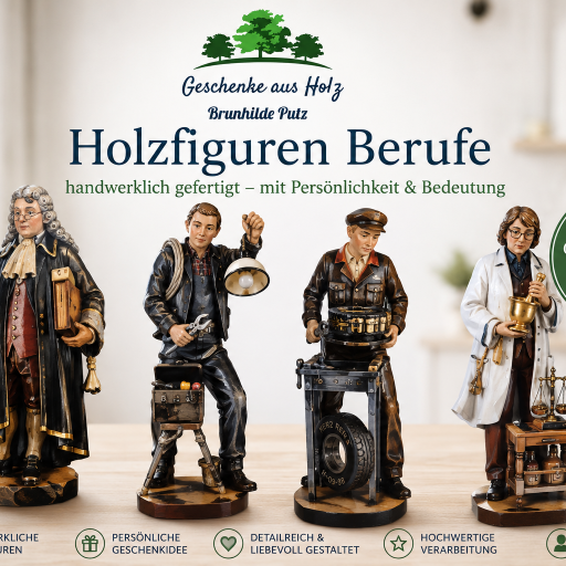 Holzfiguren Berufe – handwerklich gestaltete Berufsfiguren aus Holz als besondere Geschenkideen