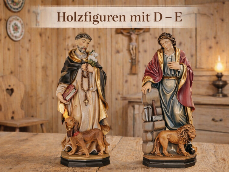 Heilige Männer D-E aus Holz – holzgeschnitzte Heiligenfiguren aus Ahornholz