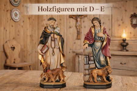 Heilige Männer D-E aus Holz – holzgeschnitzte Heiligenfiguren aus Ahornholz