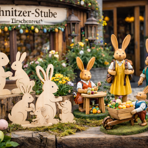 Osterdekorationen in der Schnitzer-Stube-Stube Tirschenreuth