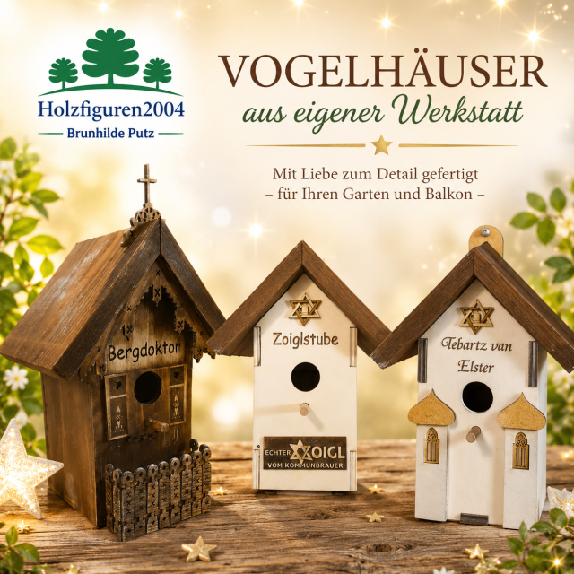 Vogelhäuser aus Holz für Garten, Terrasse und heimische Wildvögel