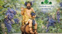 winzer holzfigur traubenlese weinbauer geschnitzt